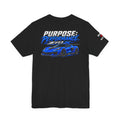 Zr1 Performance Sports Tee — "Purpose: Performance" Blue Supercar Graphic